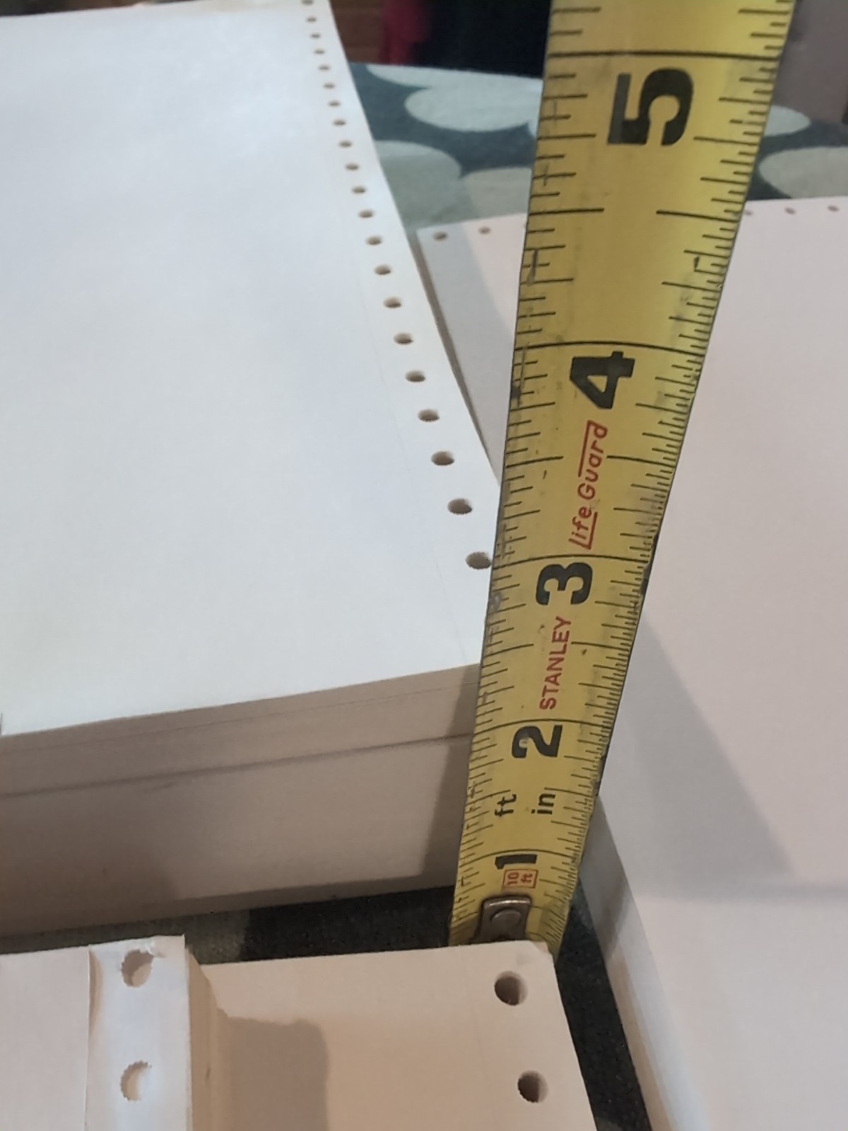 Continuous Dot Matrix Tractor Feed Printer Computer Paper Retro & RARE