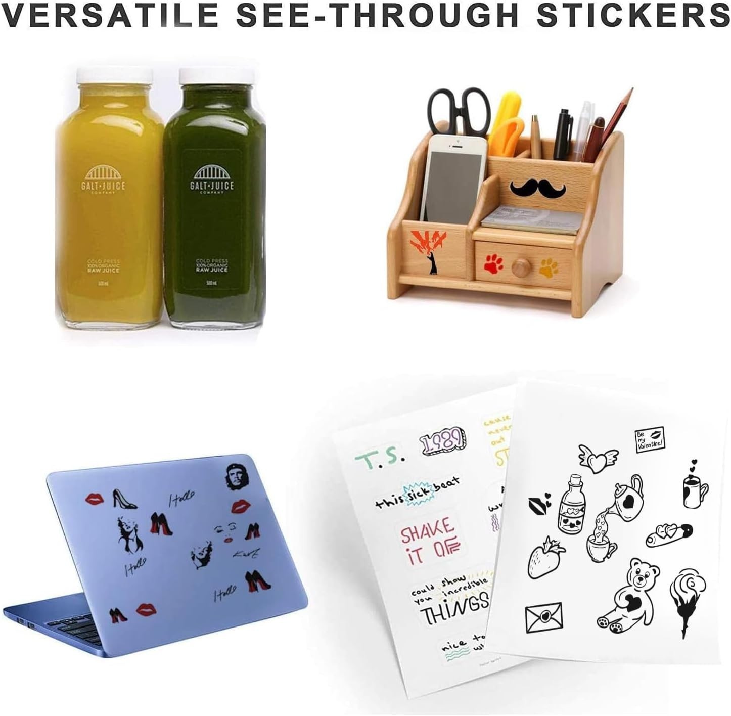 Printable Transparent Sticker Paper, Premium Clear Sticker Paper 8.5″ x 11″