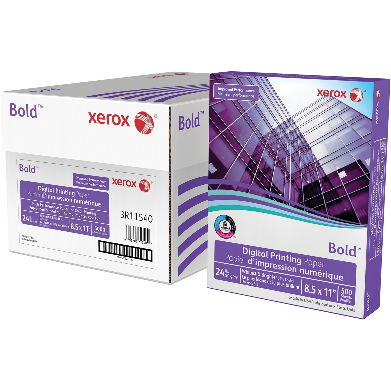 Xerox 3R11540 Color Xpressions+ Copy Paper 8.5×11 24lb 98 Bright White