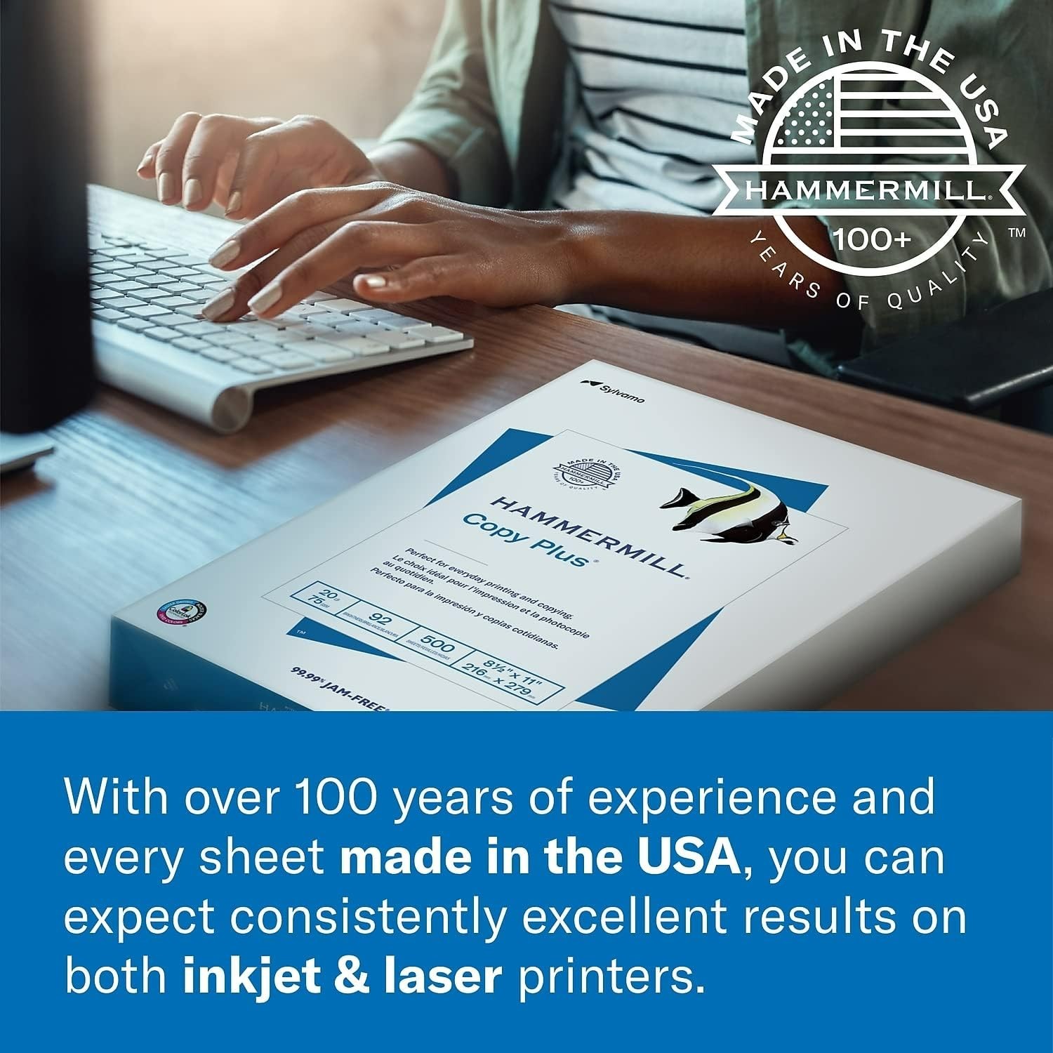 Sustainable 20lb Copy Paper, 500 Sheets – 96 Bright, 8.5×11 for Perfect Prints