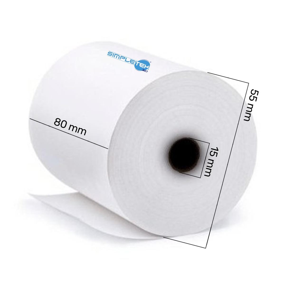 Thermal Printer Paper Roll Receipts 80mm 55mm External 15mm Internal_
