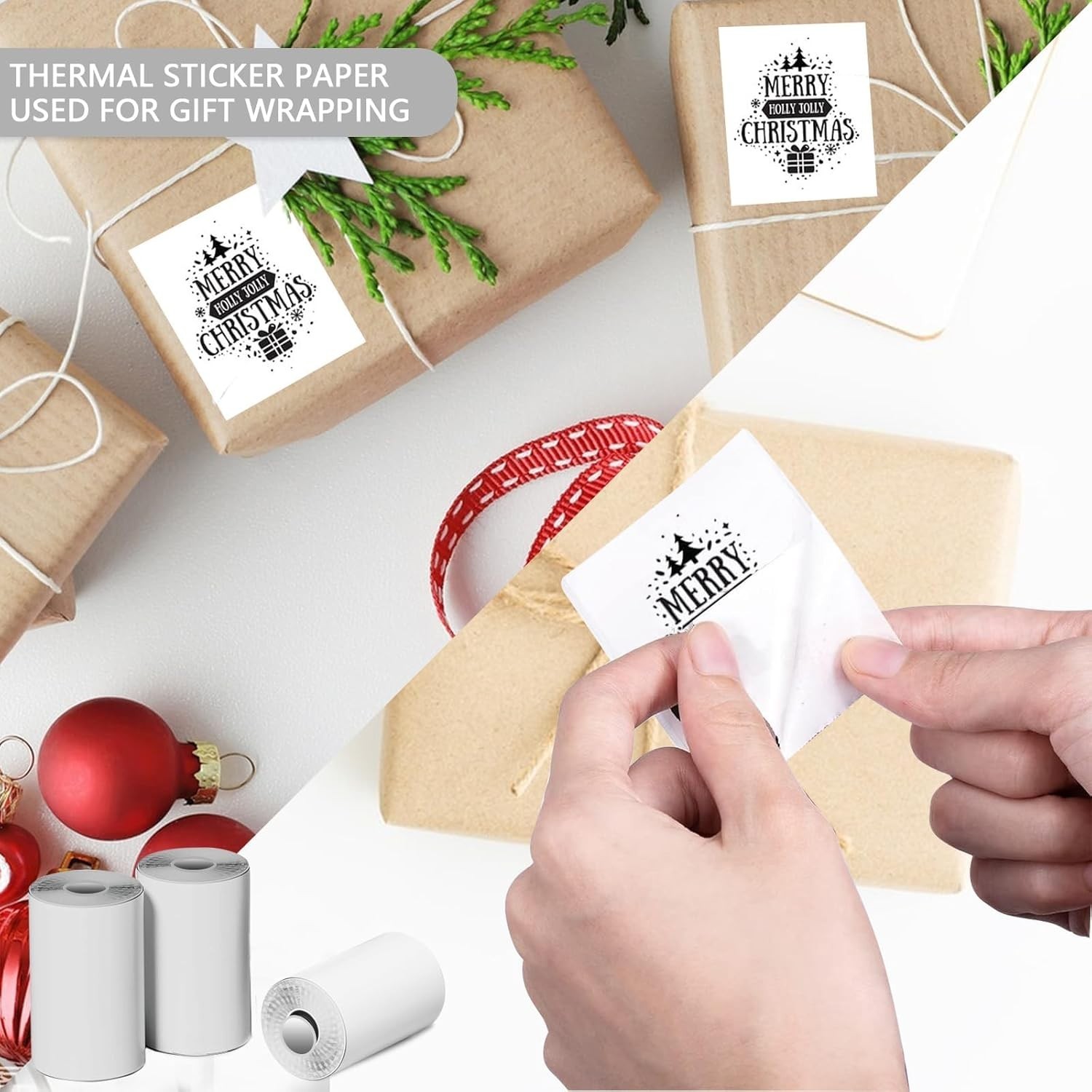 10 Rolls Mini Thermal Printer Sticker Paper, 57 X 25mm, Mini Pocket Printer S…