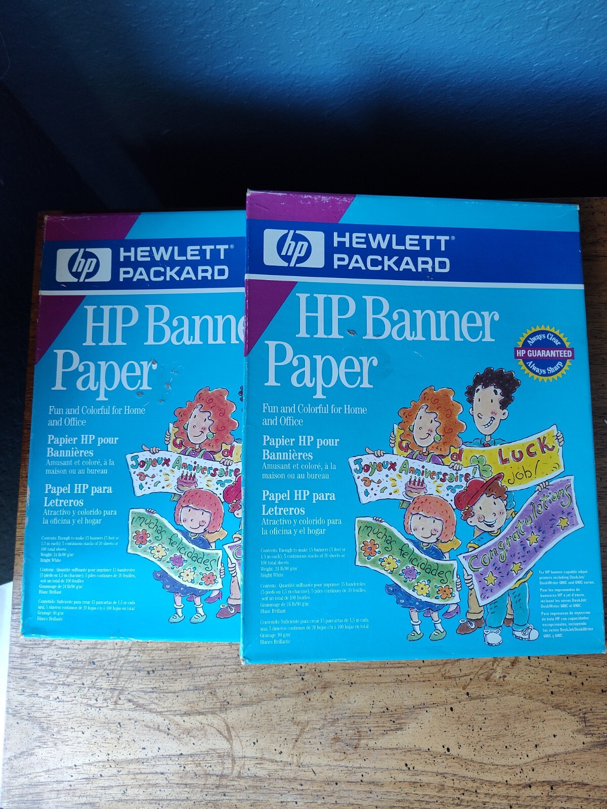 NEW Lot of 2 HP Banner Paper for Inkjet Printers Makes 5 ft Banners 24 lb C1820A