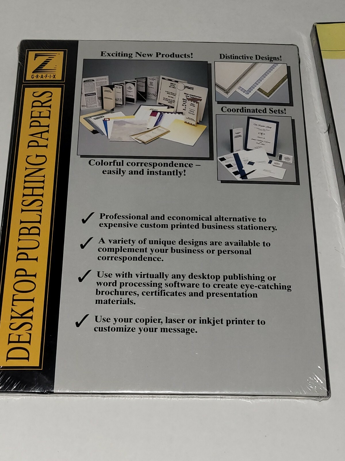 Lot of 2 – Z Grafix Desktop Publishing Business Papers Memo & News 8 1/2” x 11”