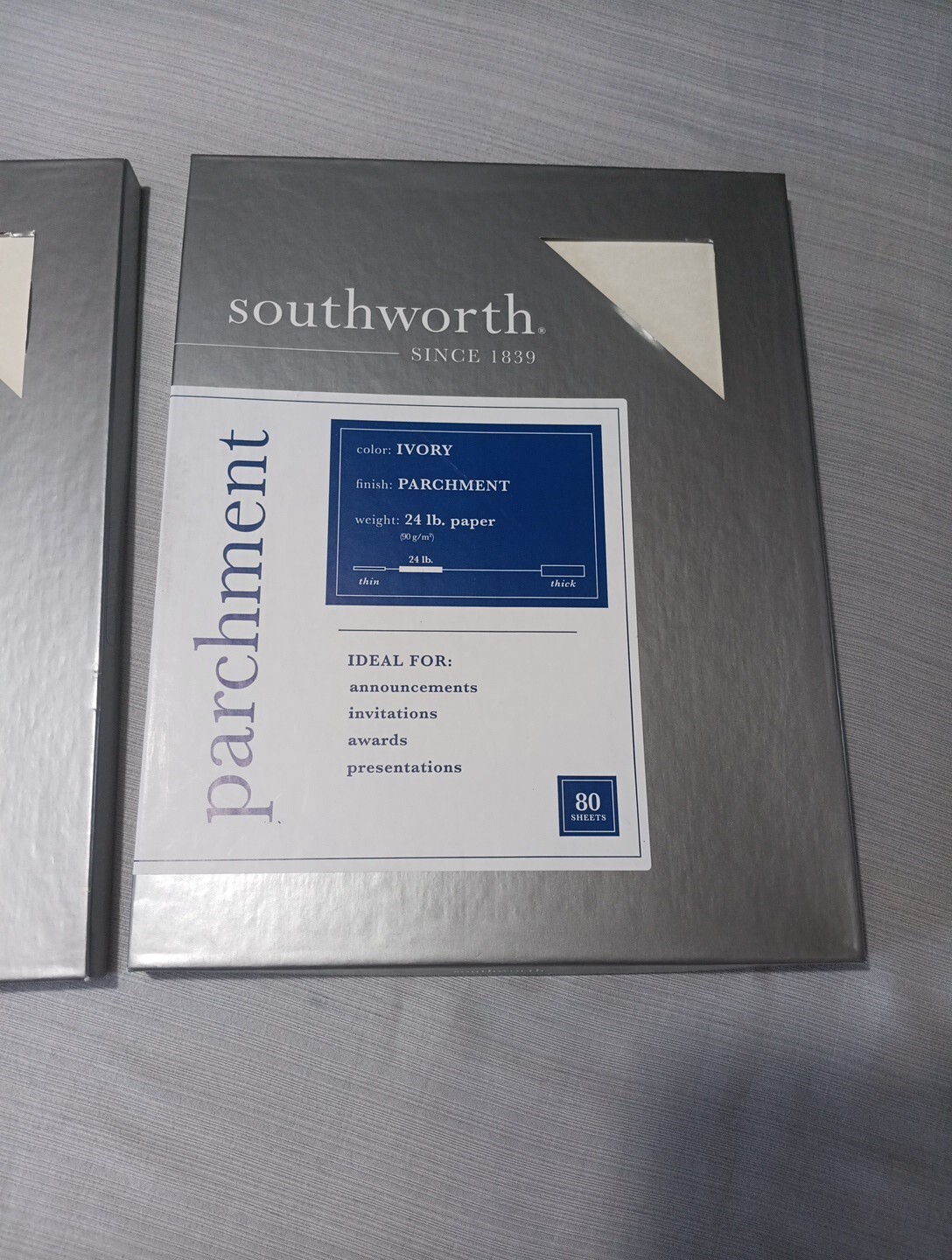 3 Packs Southworth Parchment Paper Ivory 24lb. 8-1/2″x11″ 80 Sh/Pk P984C