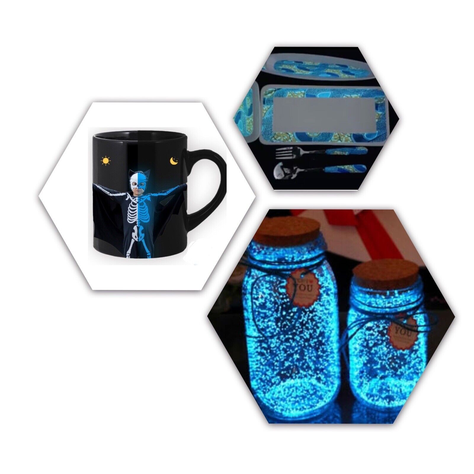 25 Sheets 8.5”x11” Inkjet Waterslide Decal Paper Glow In The Dark BLUE Transfer