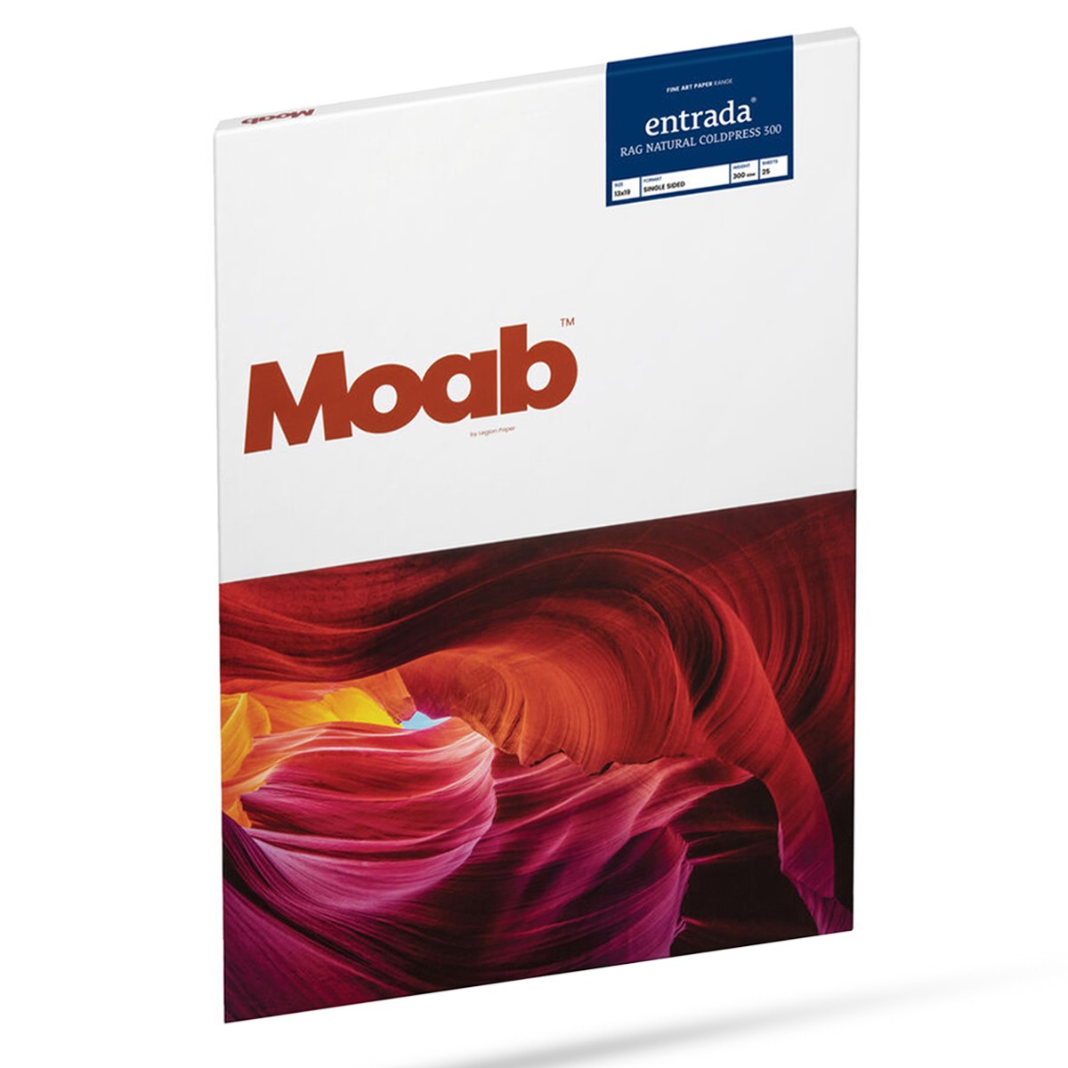Moab Entrada Rag Natural 300 Coldpress Single-Sided Inkjet Print Paper, 18 mil,