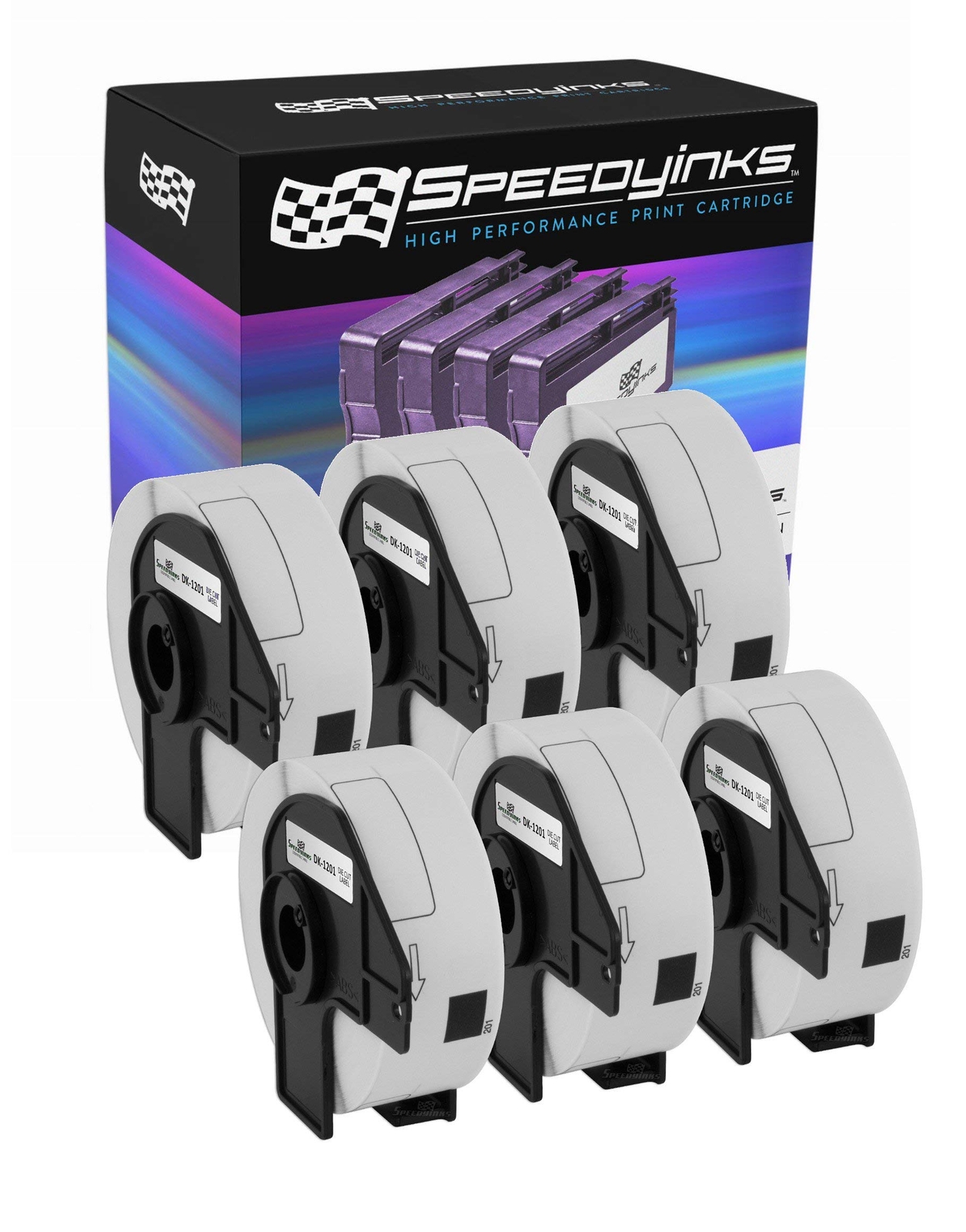6PK Compatible DK-1201 Address Labels – 1.1 in x 3.5 in (29 mm x 90.3mm)