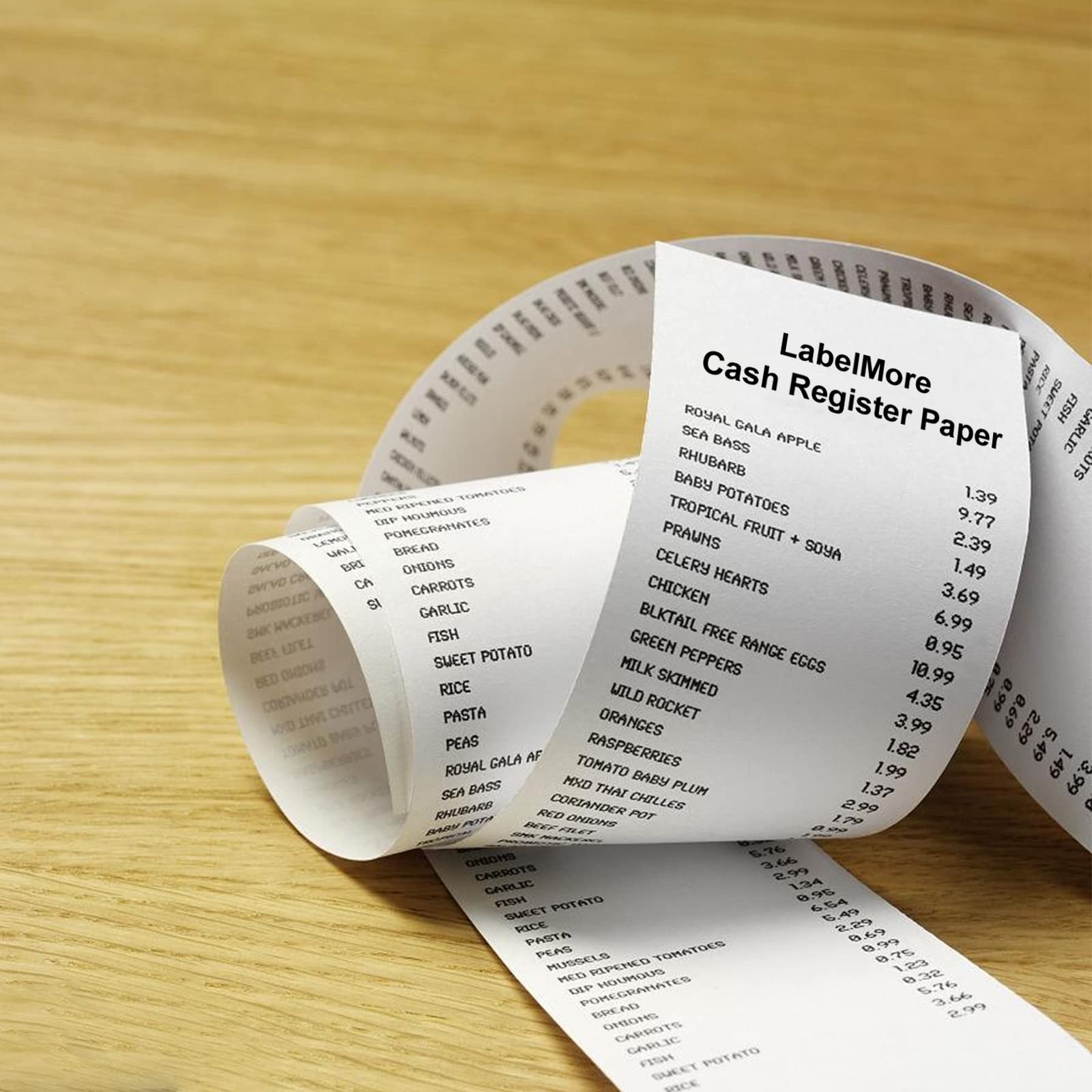 LabelMore 2-1/4″ X 85′ Thermal Receipt Paper, x 85′(50 Rolls), Clear