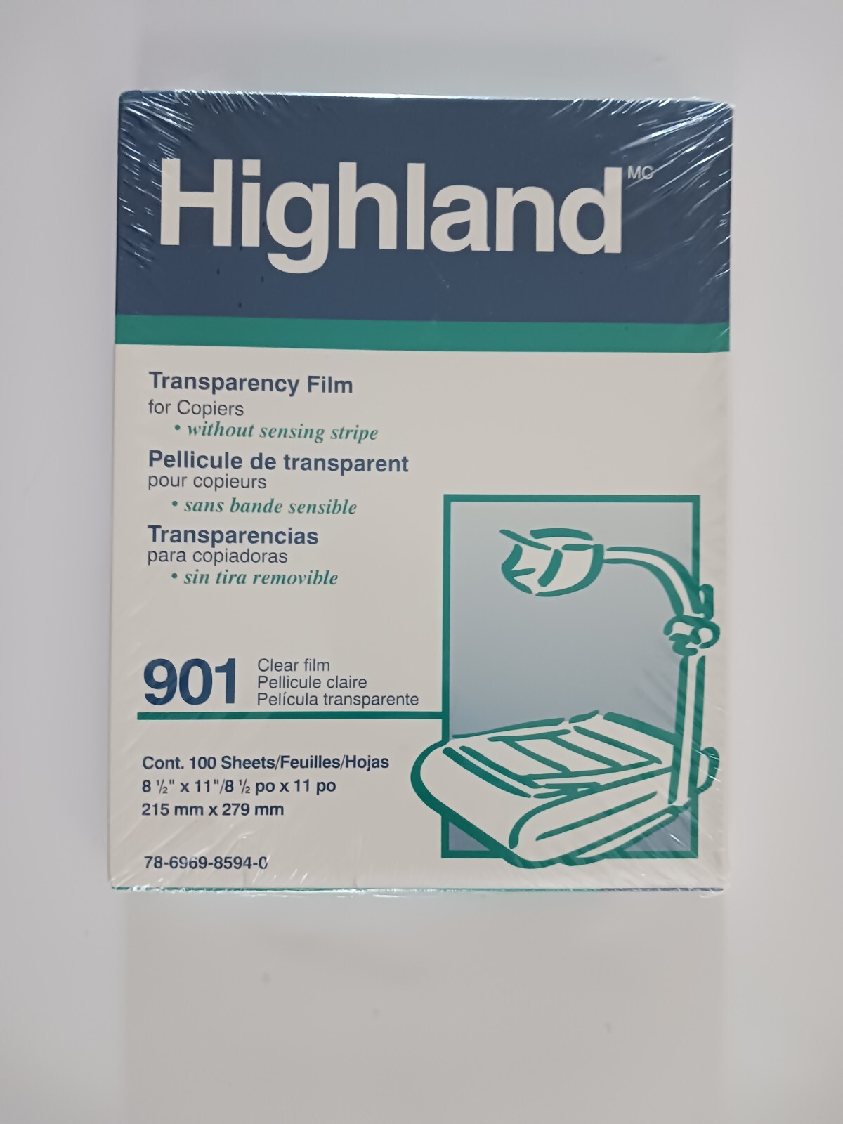 Transparency Film Highland 901 Clear 100 Sheets Sealed NIP