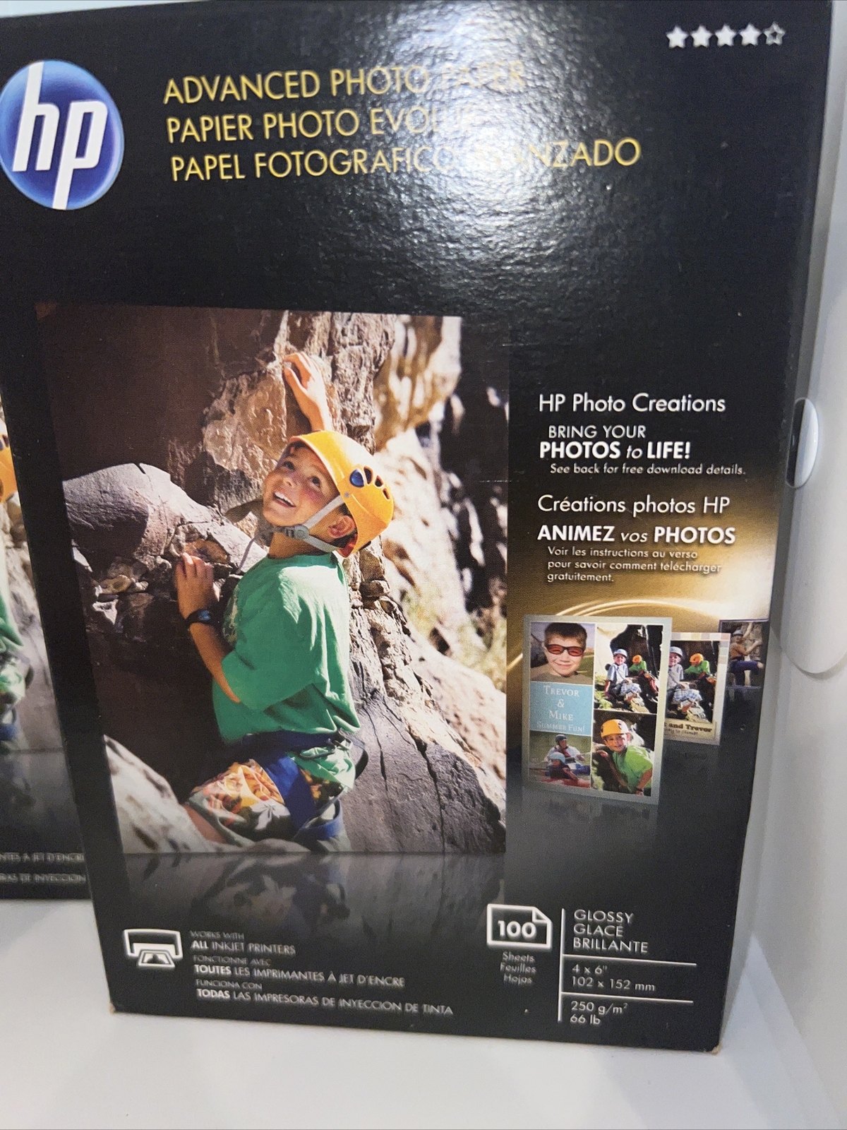 Hewlett-Packard Q6638A 4×6 In. Glossy Printer Paper – 100 Sheets- (Lot Of 2) New