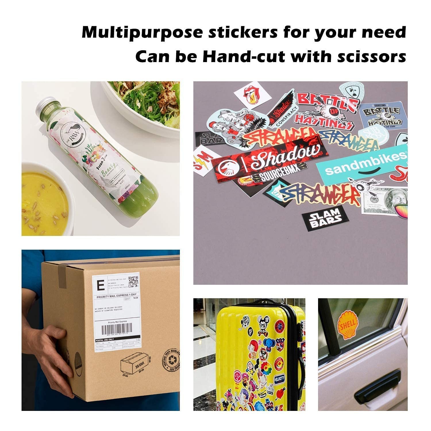 Koala 4×6 Inch Glossy Sticker Paper for Inkjet and Laser Printer, 50 Sheets W…