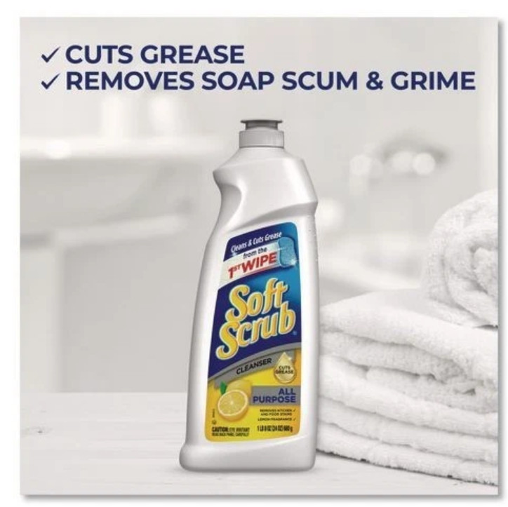 All Purpose Surface Cleanser, Commercial, Lemon Scent, 36 oz Bottle, 6/Carton