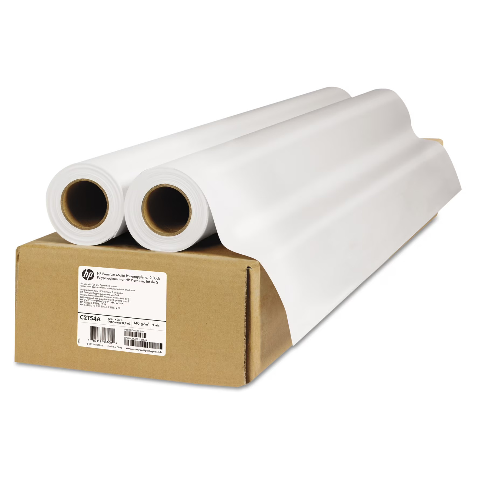 HP Premium Inkjet Print Polypropylene Banner 42″x 75′ 2 Pack C2T54A