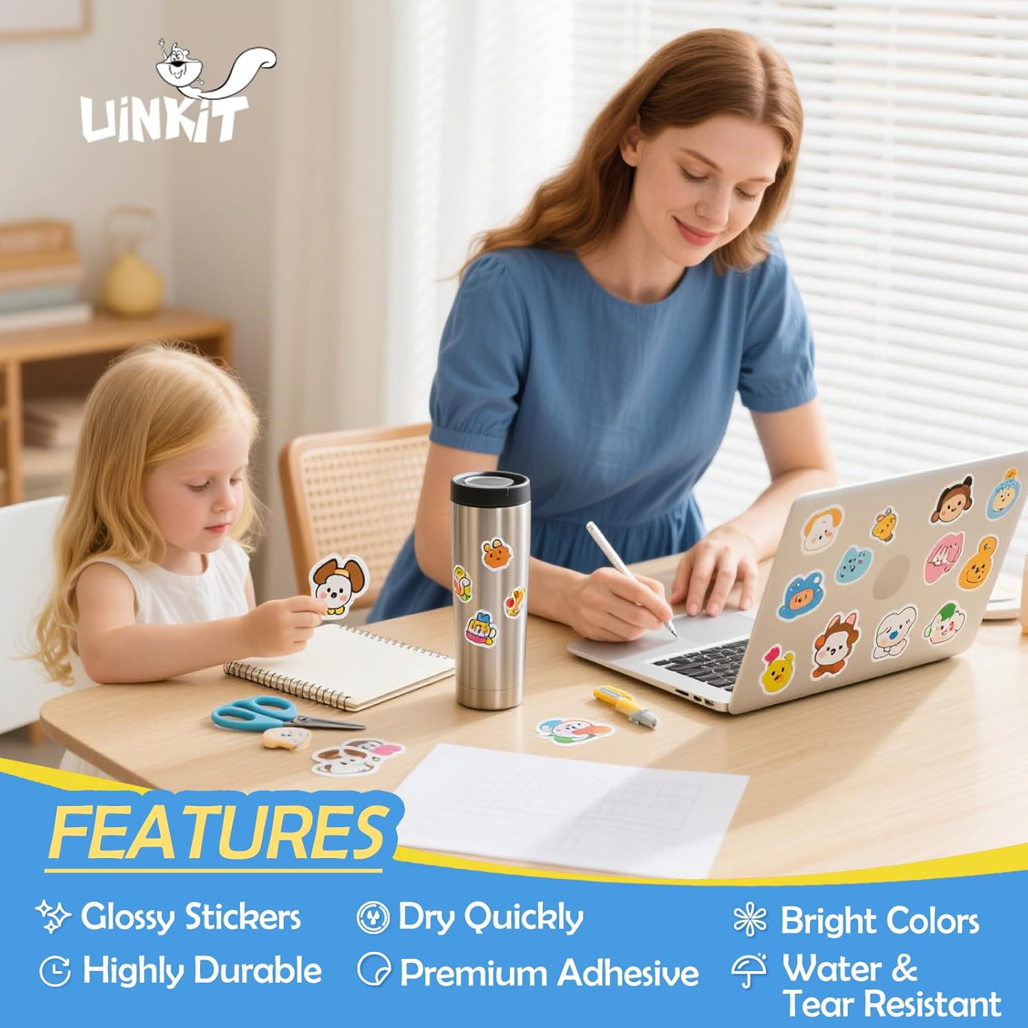 Uinkit 105 Sheets Premium Glossy Printable Vinyl Sticker Paper for World Cup Sti