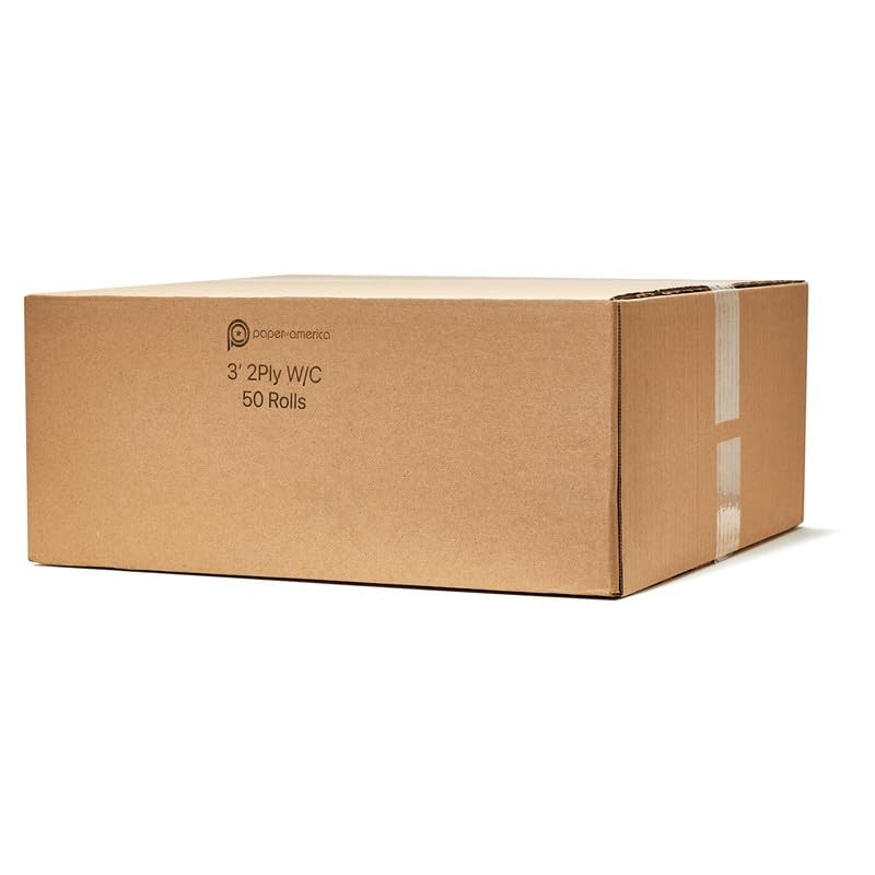 (50 Rolls) 3” x 95′ White/Canary 2 Ply 3″ x White/Yellow (2-Ply), white
