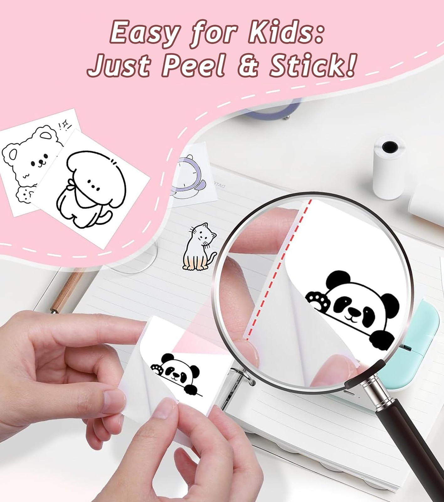 10 Rolls Mini Thermal Printer Sticker Paper – 57mm x 25mm | BPS/BPA-Free | Se…