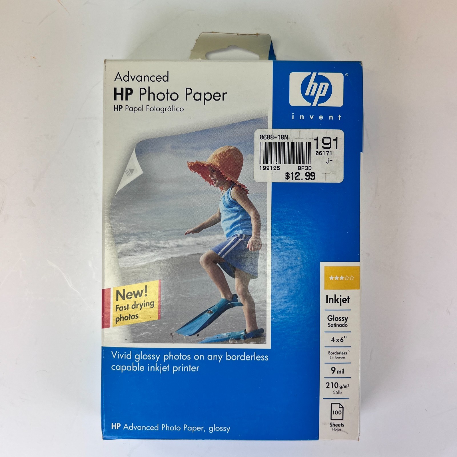 HP Advanced Photo Paper Glossy 4×6 Borderless 100 Sheets Q6638A Inkjet 210 g/m²
