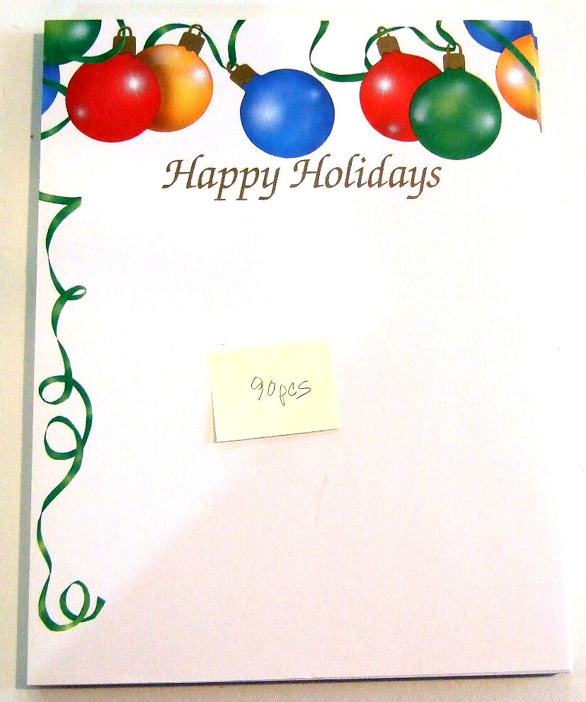 Lot of 3 Christmas Themed Computer Printer Paper – 136 pcs – NEW (A)