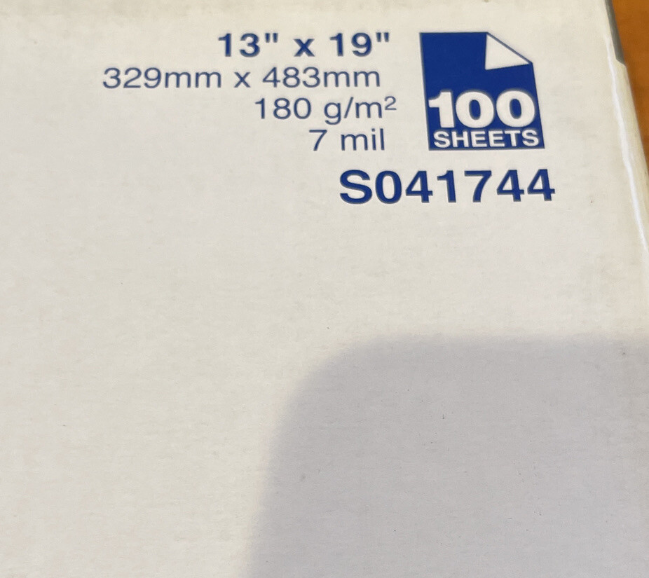 Epson Proofing Paper Commercial Semimatte 13 x 19″, 100 Sheets 7 mil S041744 NIB
