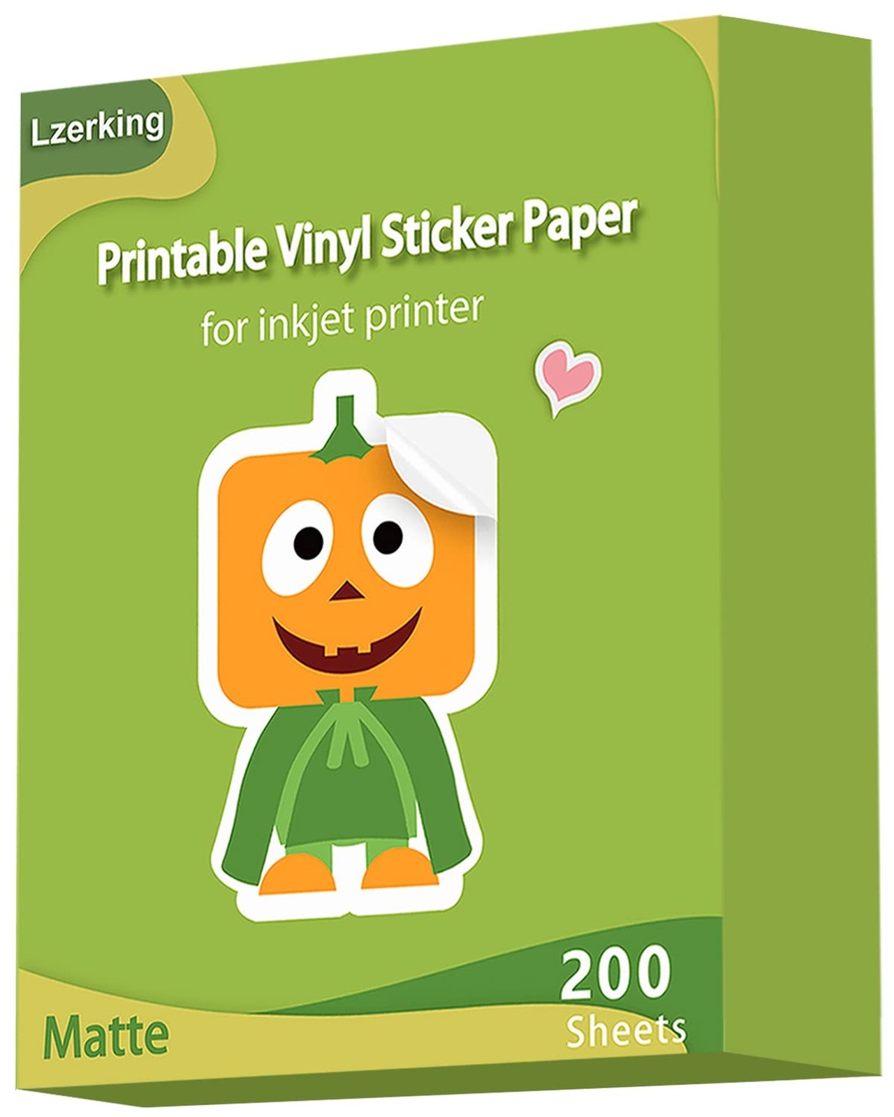 Premium Printable Vinyl for Inkjet Printer Sticker Papers 200 Matte 8.5’’x11’…