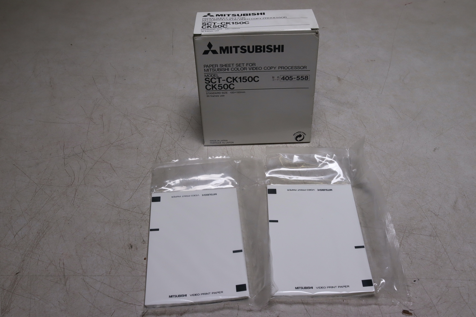 LOT OF 2 PAPER SHEET SET FOR MITSUBISHI SCT-CK150G COLOR VIDEO COPY PROCESSOR