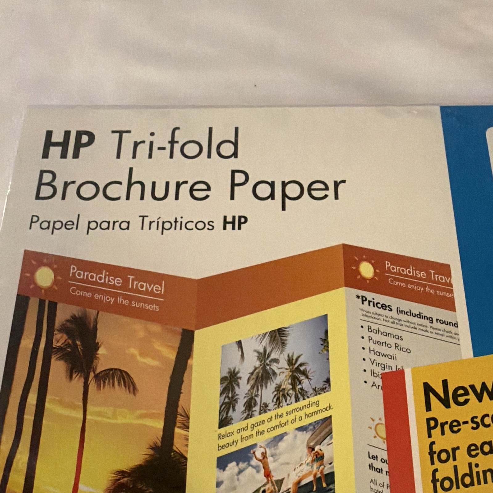 HP Glossy Trifold Brochure Paper Letter 8.5×11 Laser 160 gsm 150 Q6612A
