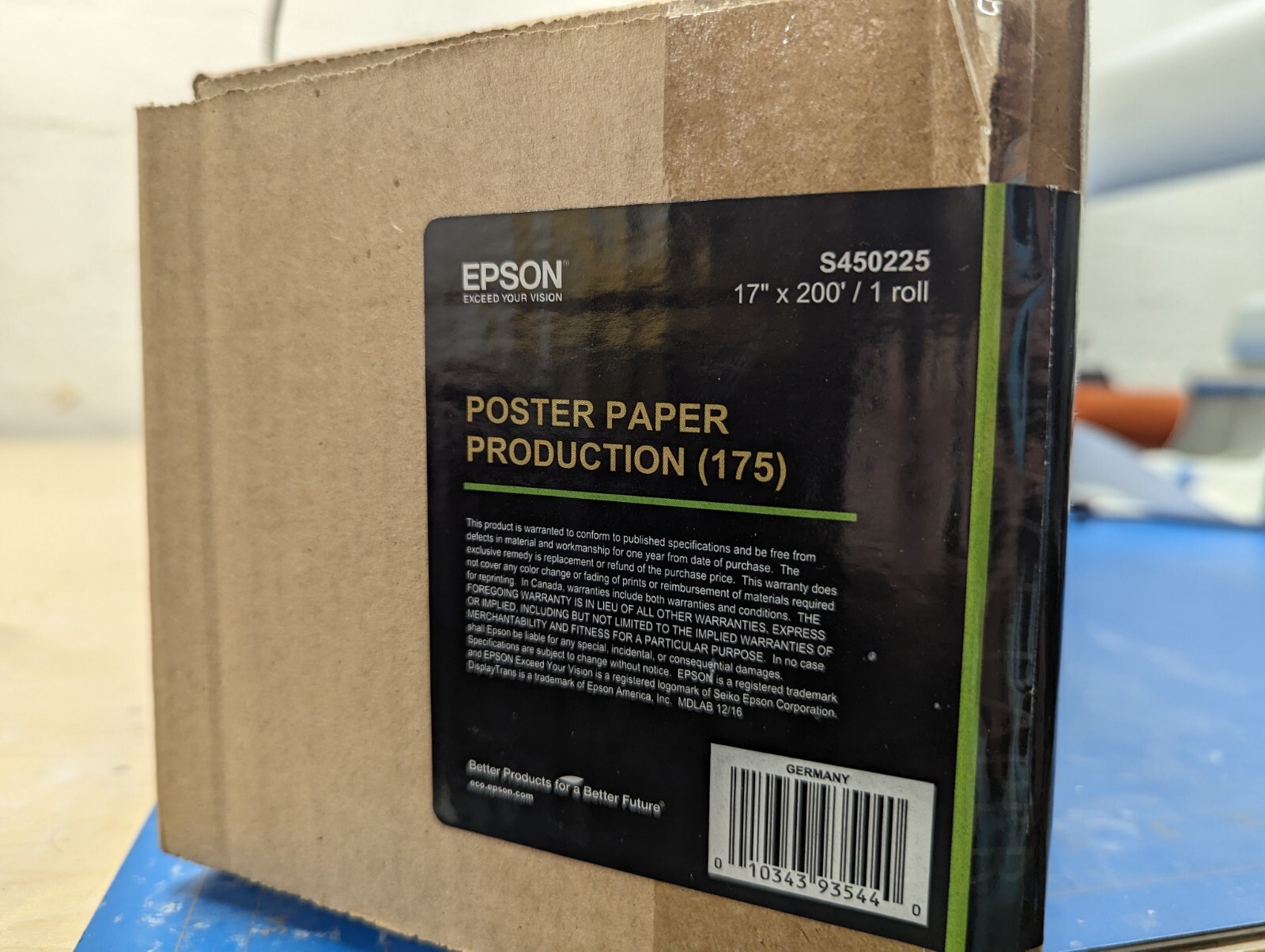 EPSON Poster Paper Production (175) S450225 17″ x 200′ Epson Paper Roll 17 Inch