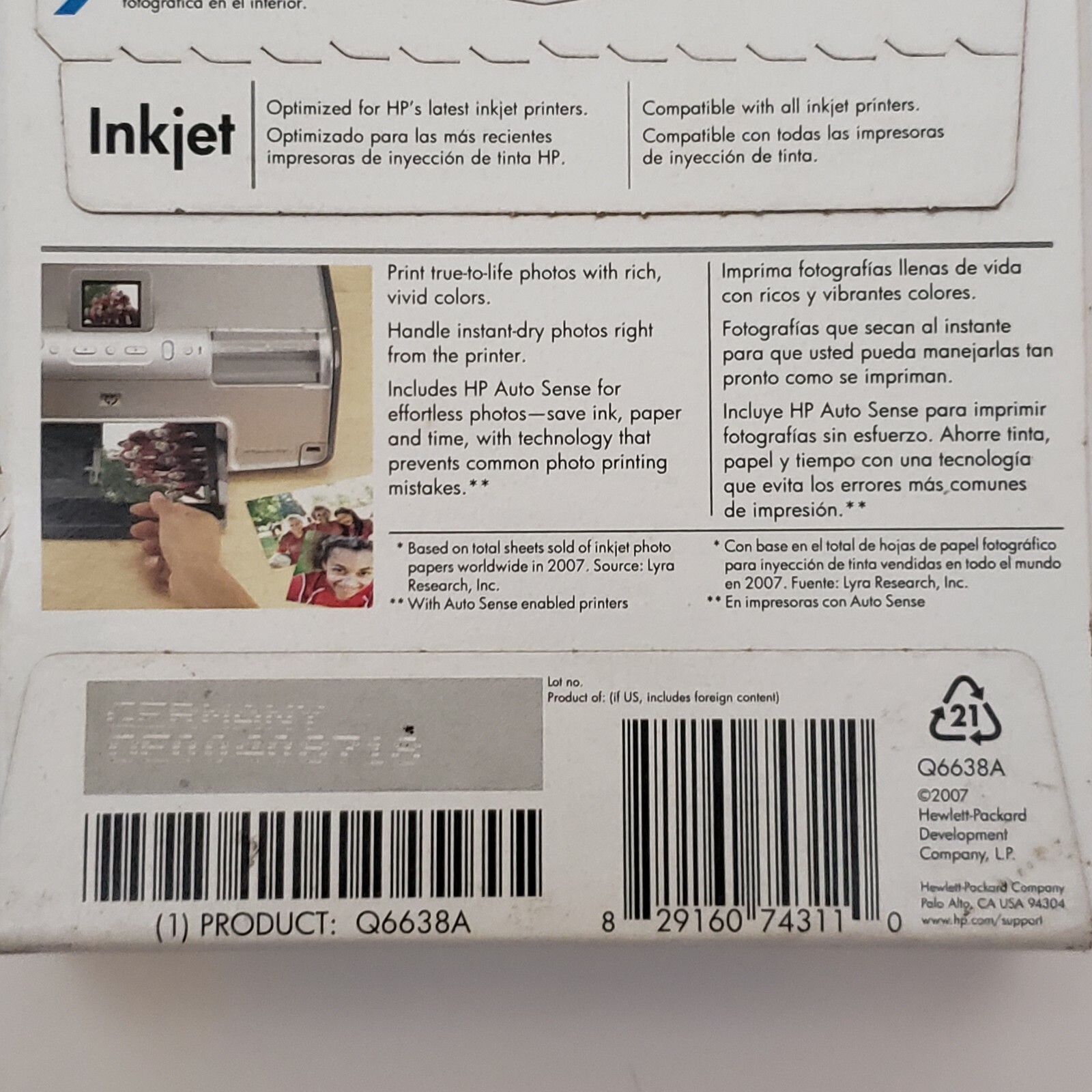 HP Advanced Photo Paper Glossy 100 Sheets 4×6 10.5 mil Inkjet Paper