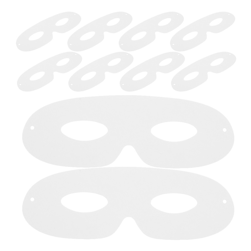 40Pcs Durable DIY White Paper Masks Unpainted Masquerade Craft Masks