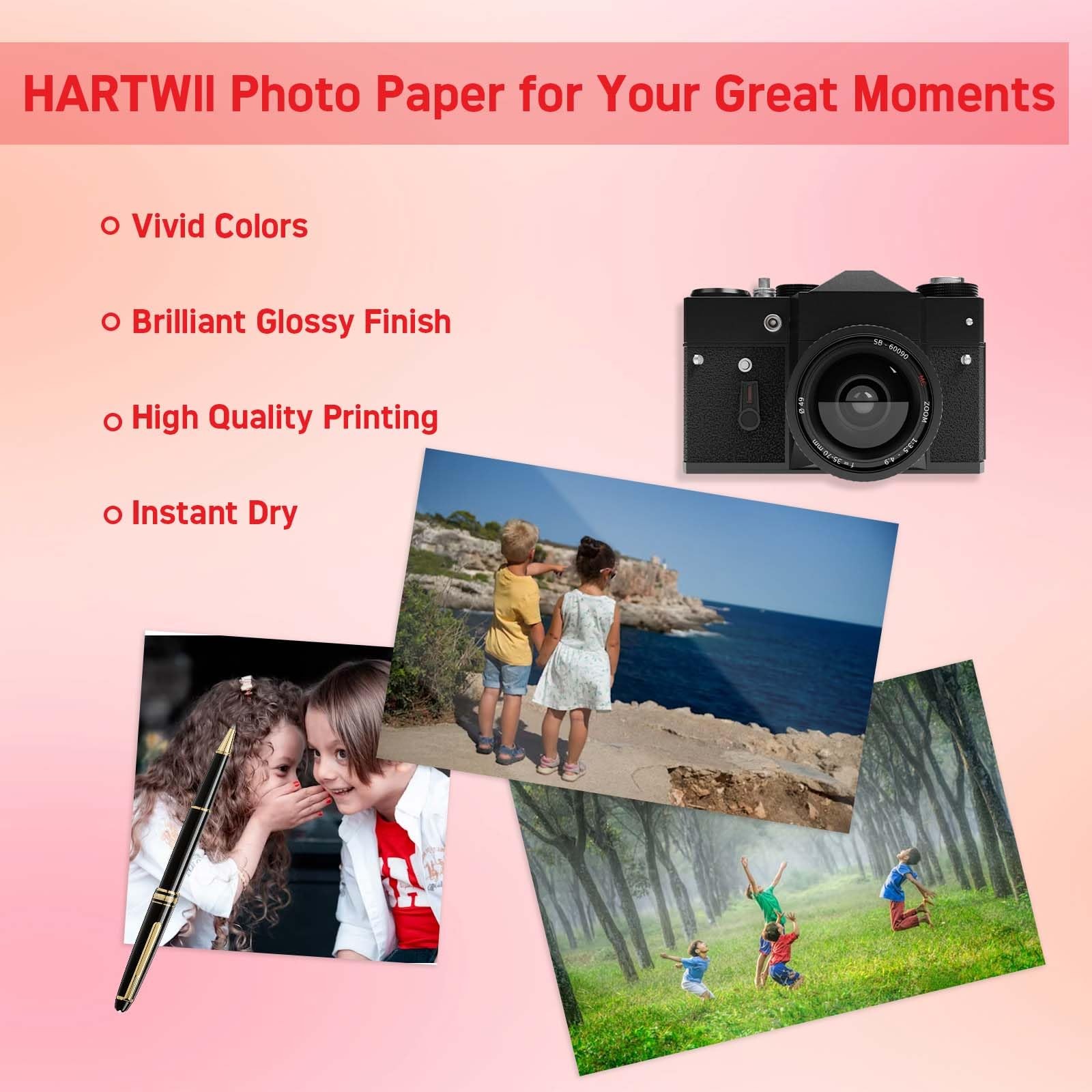 115gsm Thin Glossy Photo Paper 100 Sheets 8.5×11 Inches,Inkjet Printing Paper…