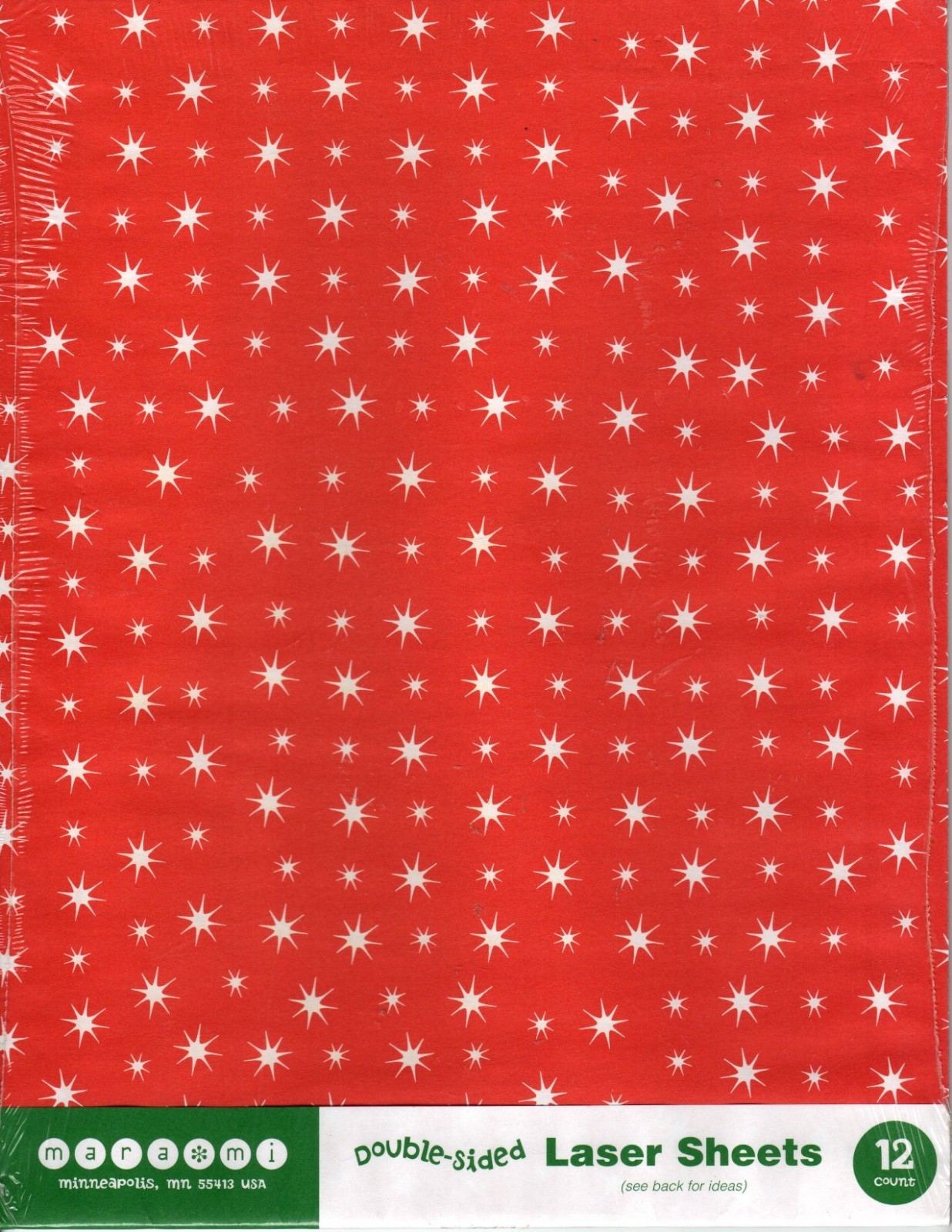 Candy Cane Stripes Stars Designer Christmas Letter Computer Paper – 24 Sheets