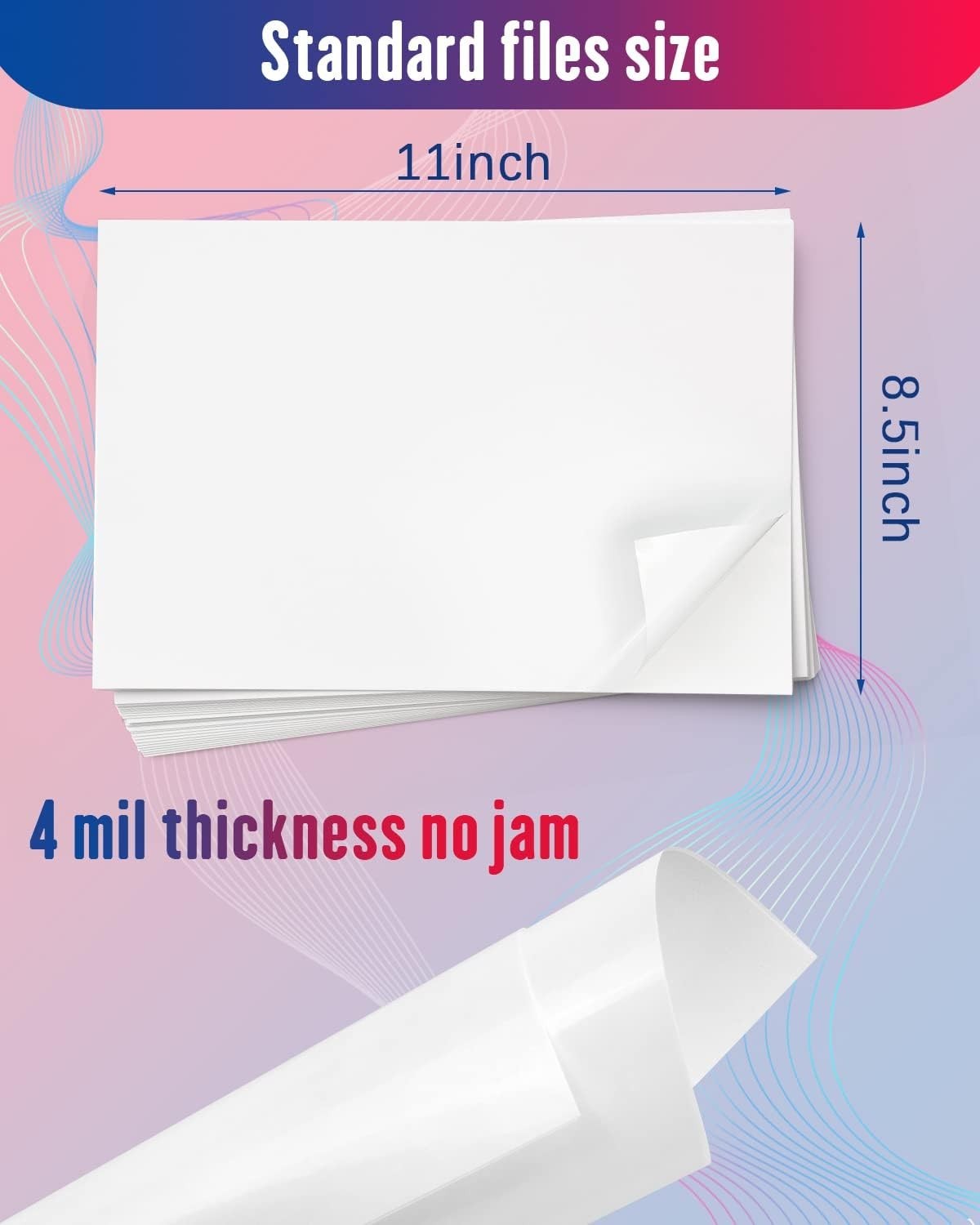 Glossy Sticker Paper Printable Vinyl for Inkjet Printer Adhesive White Decals…