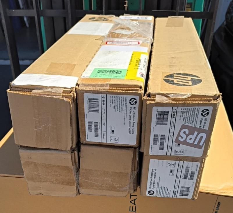 HP Q1398A, Universal Bond Paper (42 in x 150 ft) – 4.2 mil (Lot Of 6 Rolls)