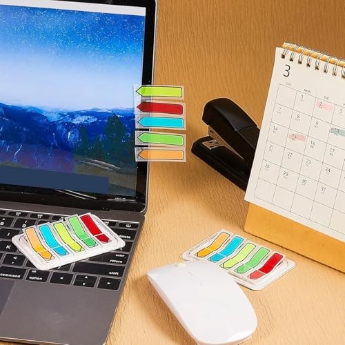 Page Markers Colored Sticky Tabs Arrow Flags Tabs with Dispenser – 5 500
