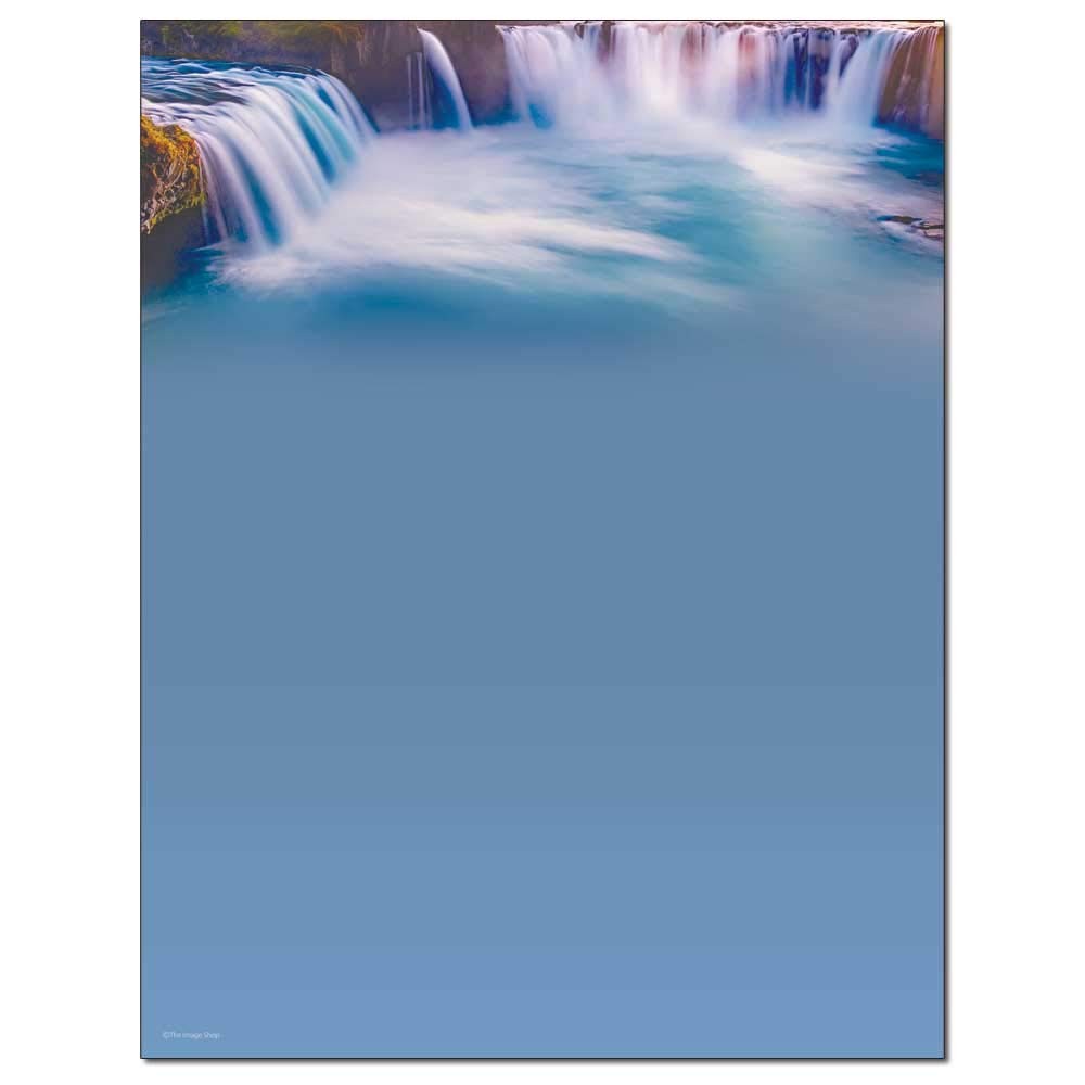 Tranquil Waters Letterhead Printer Paper 25 Sheets for Laser and Inkjet