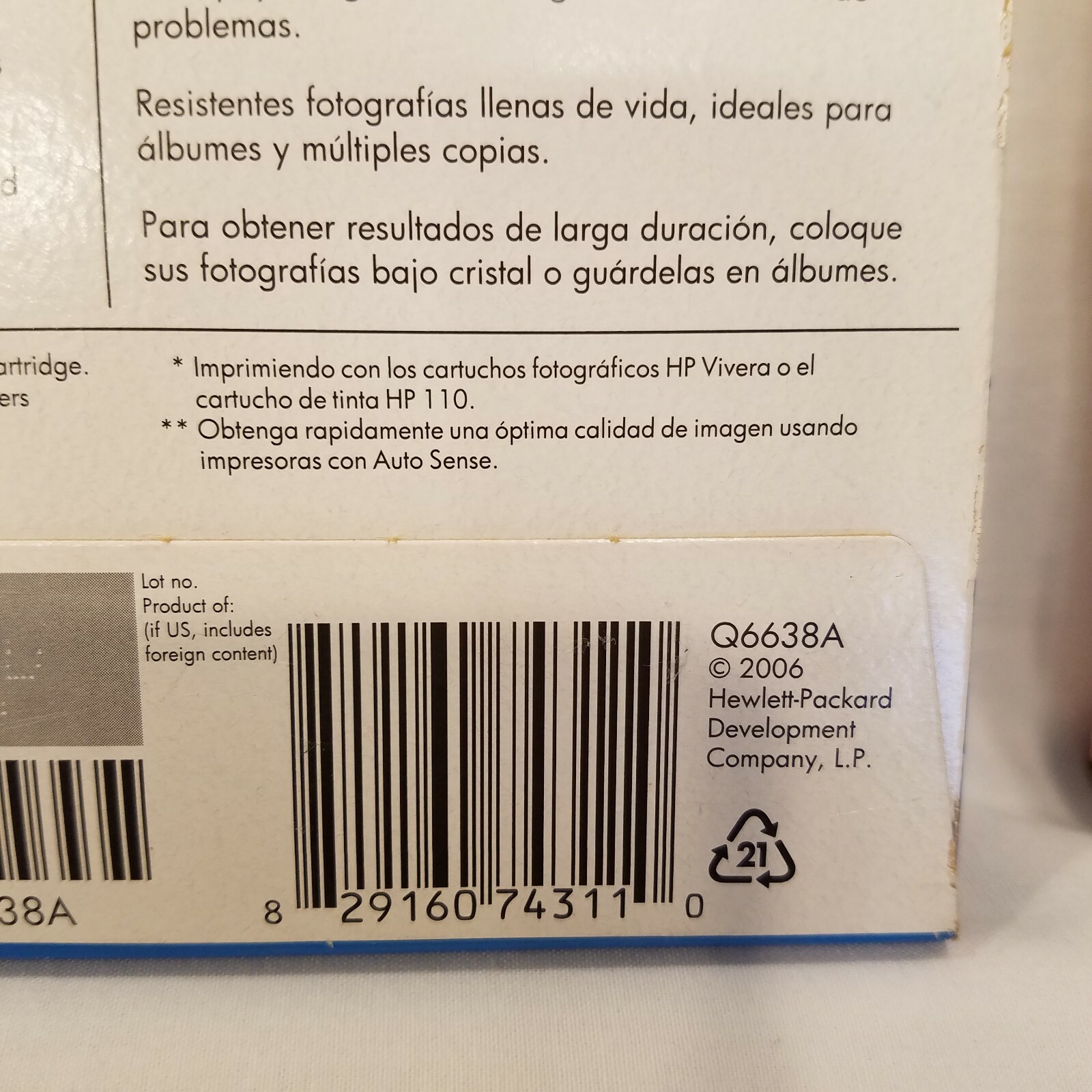 HP Advanced, Premium, Primium +, Photo Paper 4 x 6 Packages of 100 Sheets Each