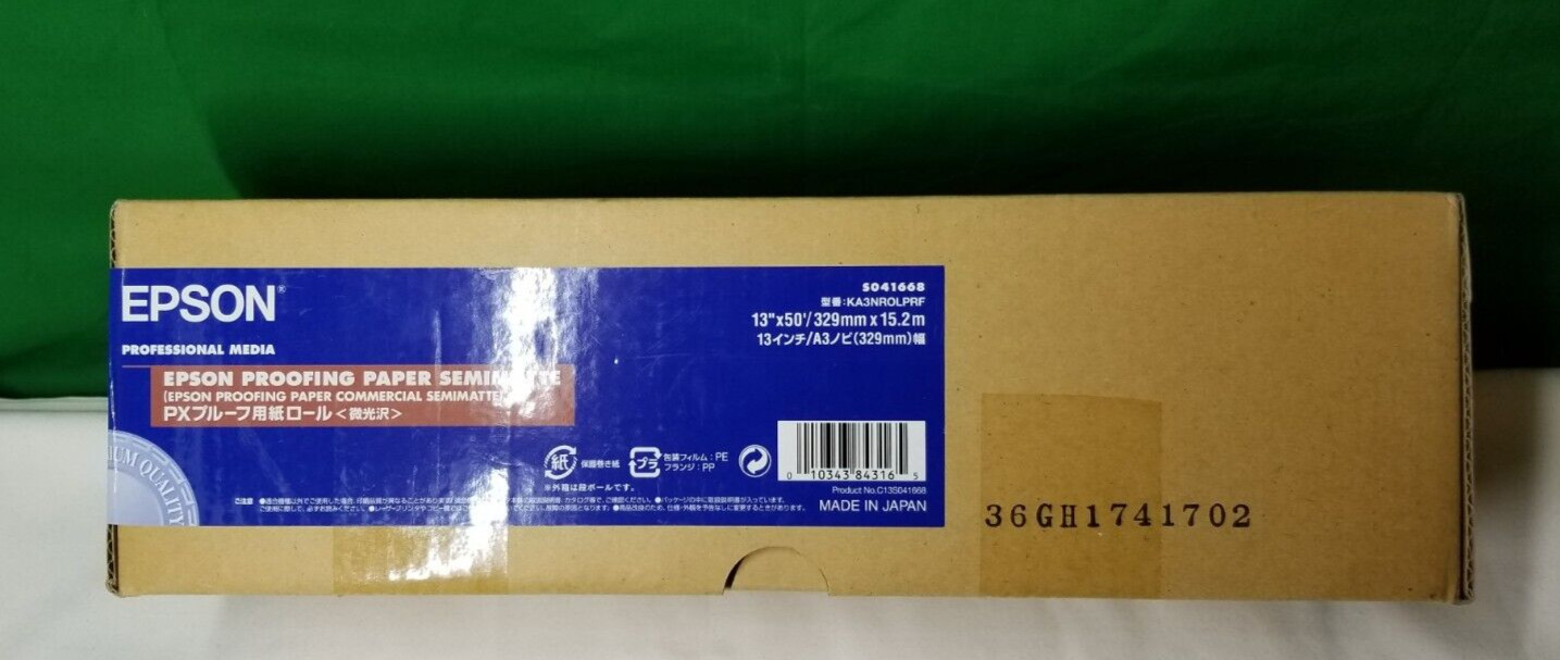New Open Box EPSON Standard Proofing Paper Semimatte S041668 13″x50″