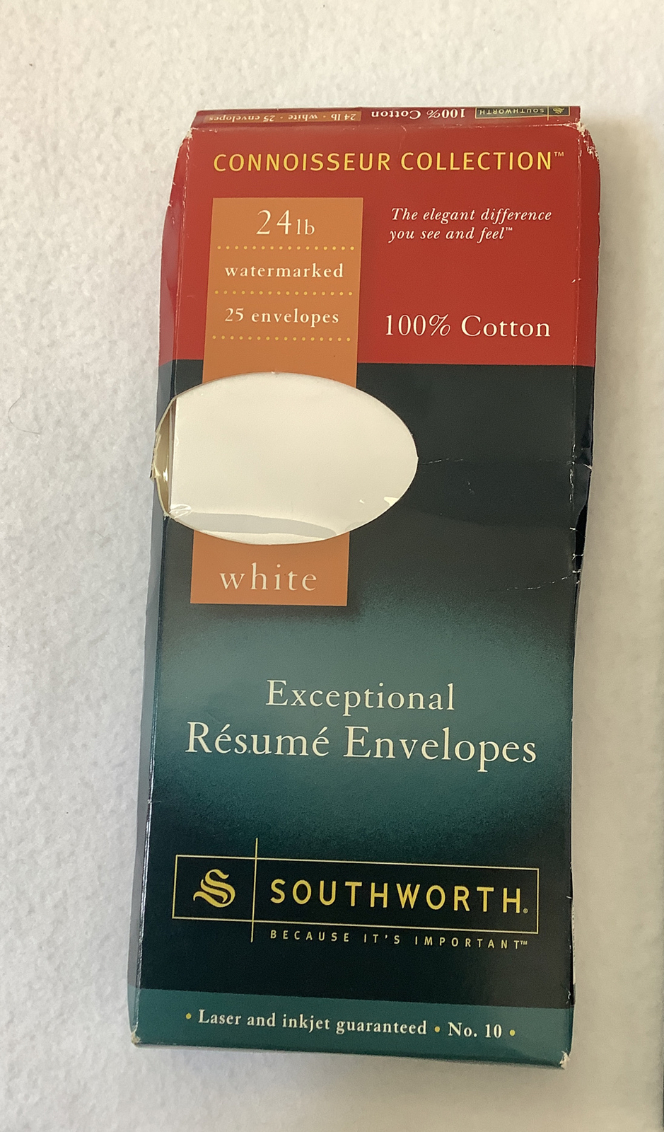Lot Of Southworth Resume Paper White /envelope 24 lb Weight 100 Sheets