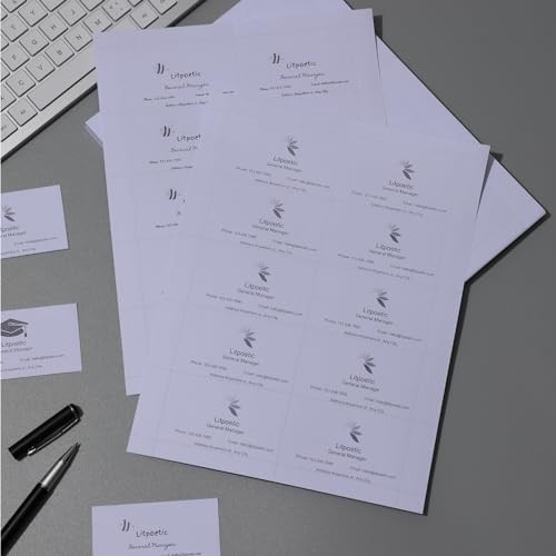 1000 Piece Blank Printable Business Cards 3.5 x 2, Perforated Card Stock Paper