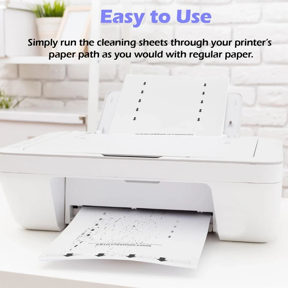 15-Pack Letter Size Printer Cleaning Sheets for Laser and Inkjet Copier