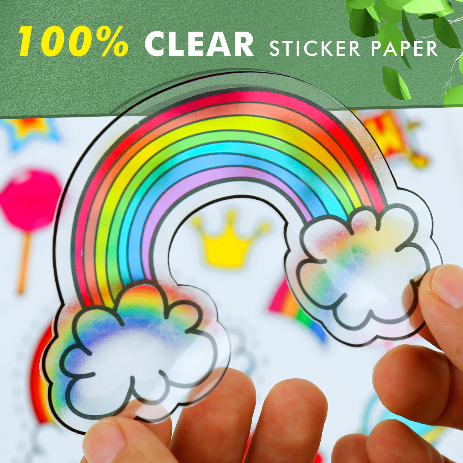 Lot 18-54PK Koala 90%-100% Clear Vinyl Sticker Paper for Inkjet & Laser Printers