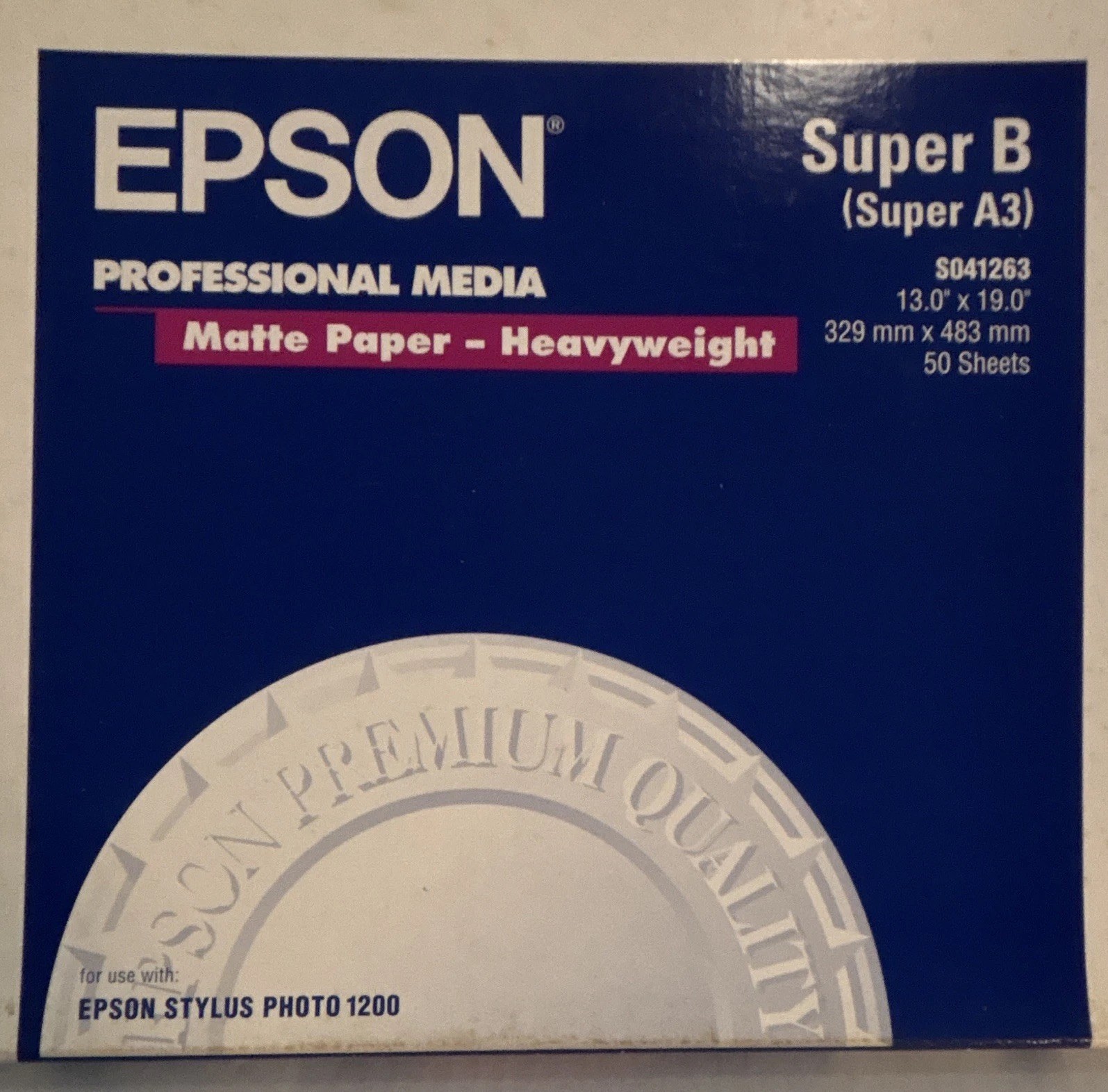 2 Epson Professional Matte Heavyweight Inkjet Paper 13×19 85 sheets total