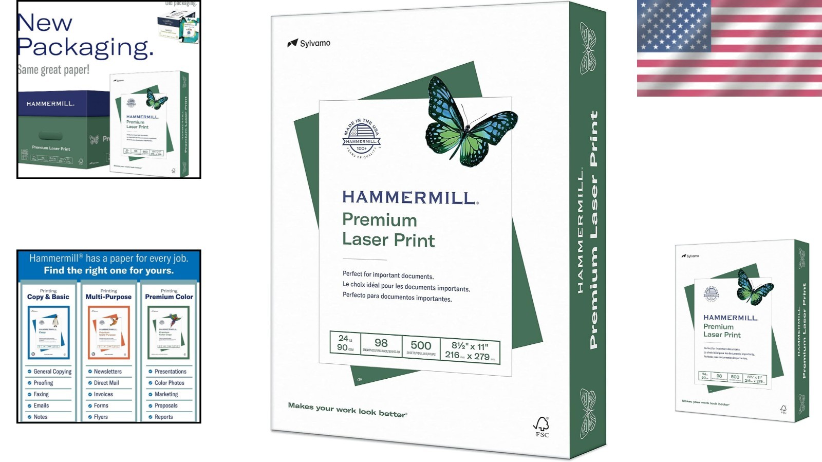 Bulk 24lb White Laser Printer Paper – 500 Sheets, Smooth Finish, Acid-Free