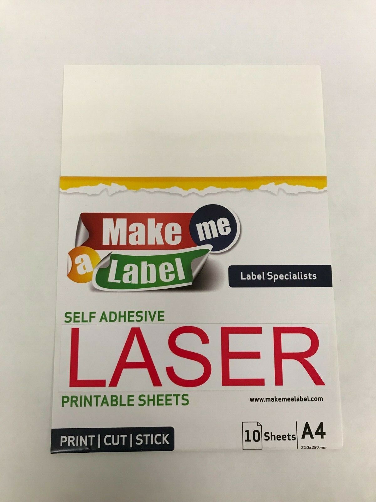 10 Premium A4 TRANSPARENT/CLEAR LASER Printable SPLASHPROOF Vinyl Sticker Sheets