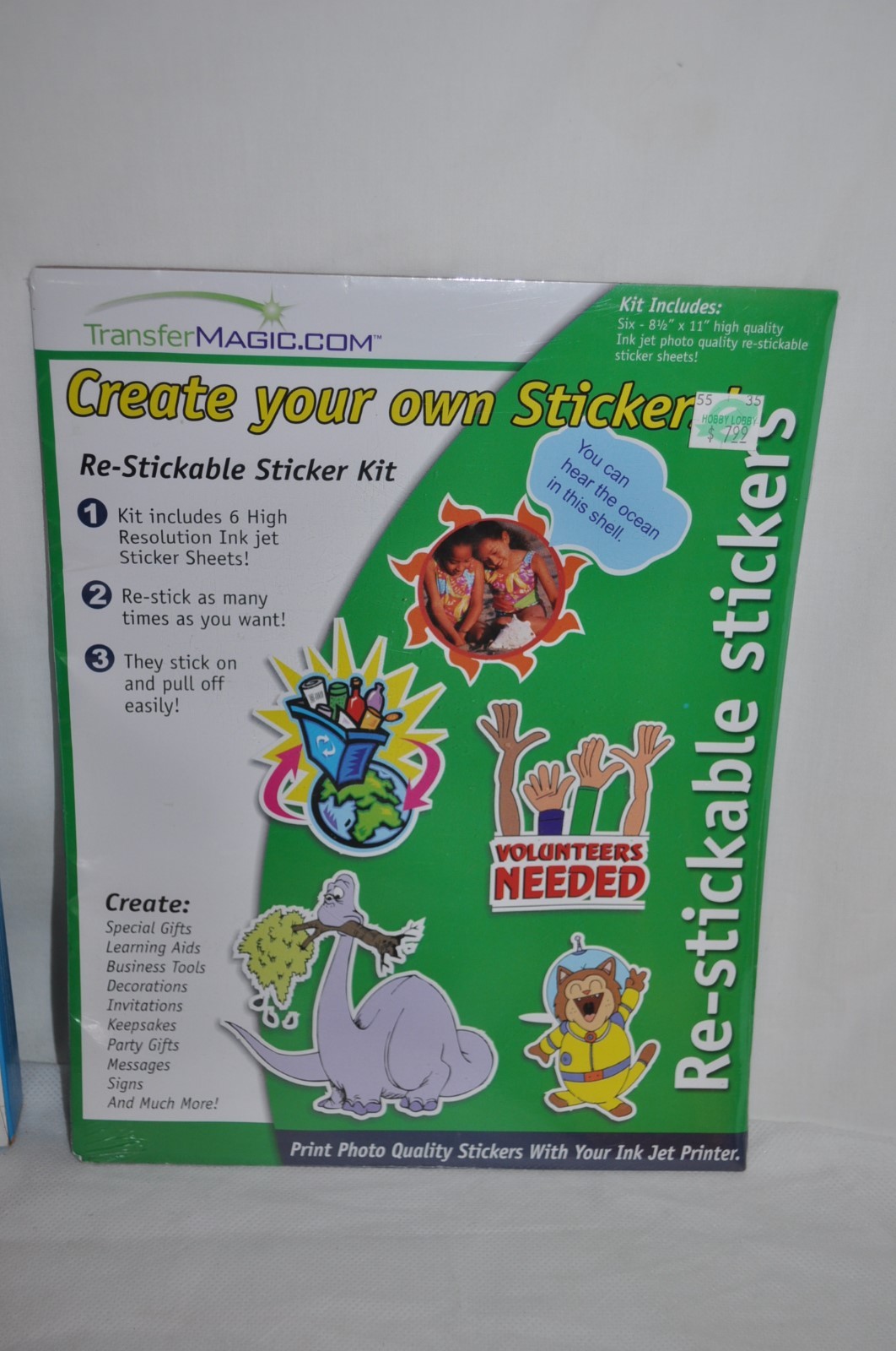 HP banner paper C1820A SEALED +Create stickers 6 sheets PARTY BANNER new