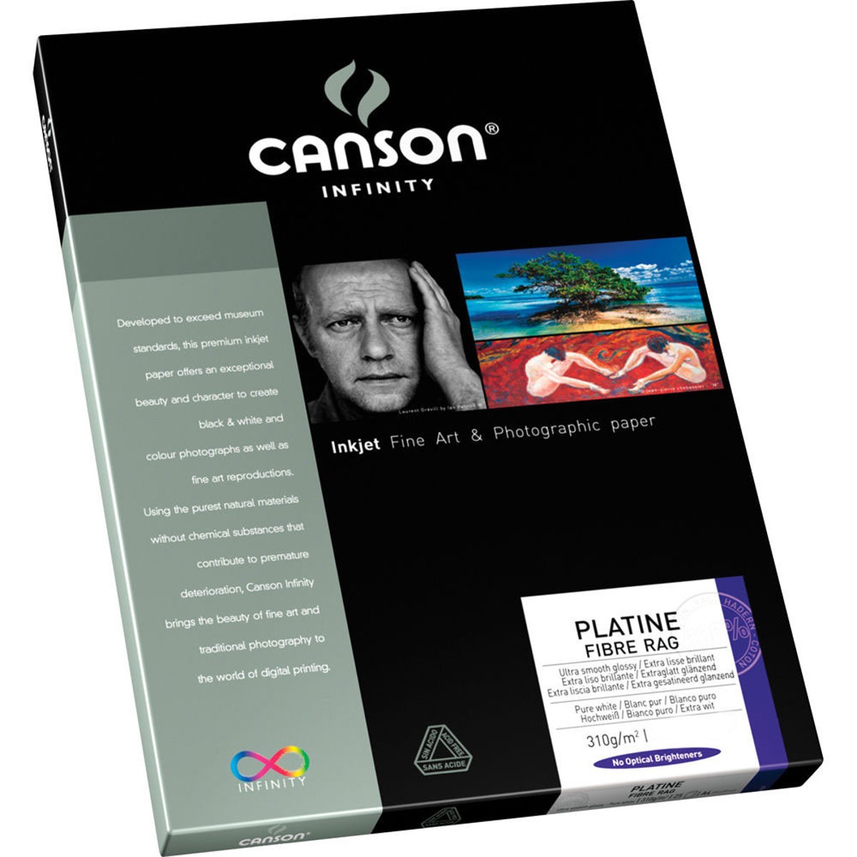 Canson Infinity 2 Pack Infinity Platine 100% Fibre Rag Bright White Smooth Satin