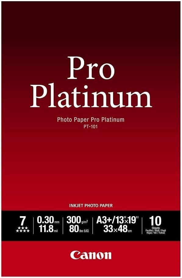 Canon Photo Paper Pro Platinum, 13 x 19 Inches, 10 Sheets (2768B018)