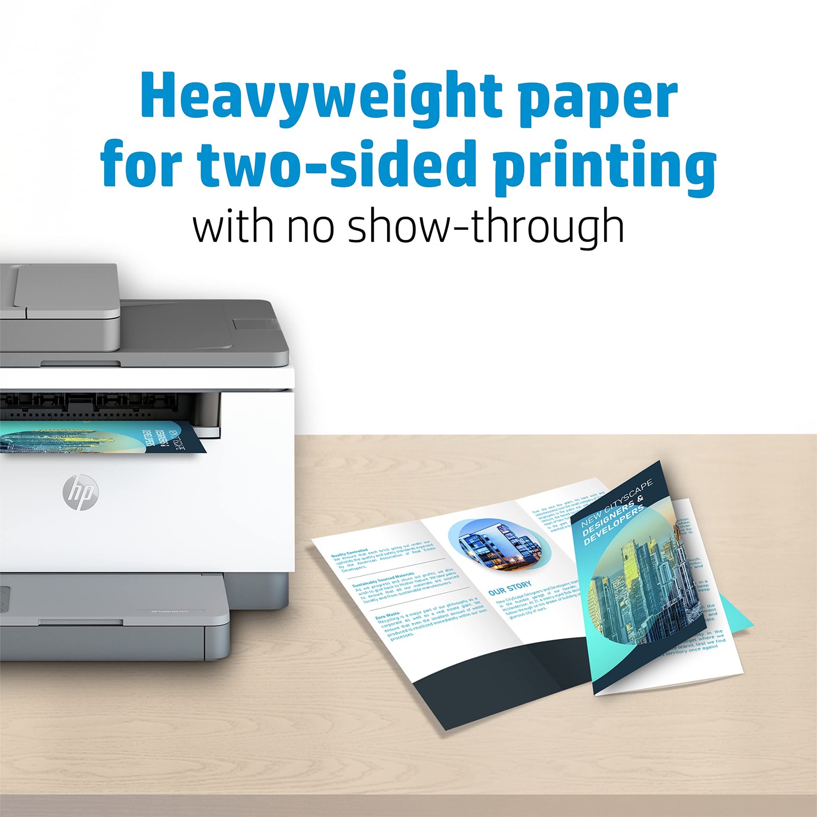 Glossy Print Copy Paper 8.5×11 for Laser Inkjet Tri Fold Brochures 500 Sheets