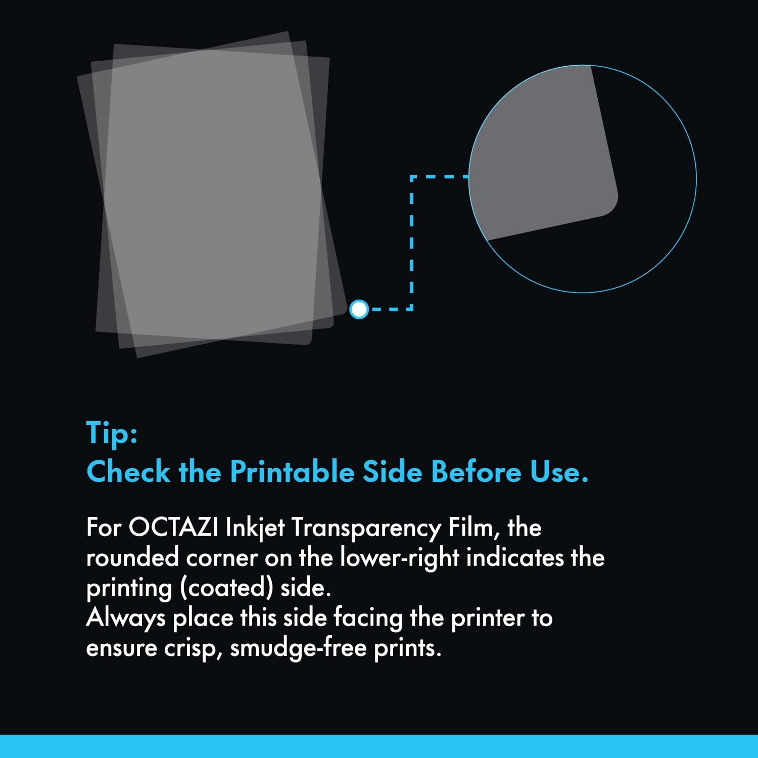 Inkjet OHP Transparency Film Sheets 8.5 × 11 Inch (Letter Size) 4.5 Mil – Cle…